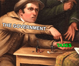 Old English Tax Man Gimmie Meme