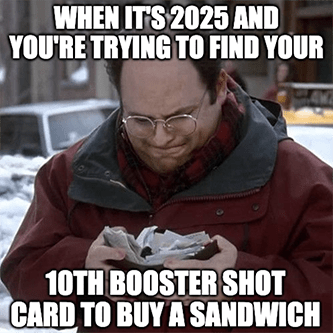 George Costanza Booster Shot Card Wallet Meme