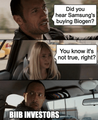 The Rock Car Samsung Biogen Rumor Meme