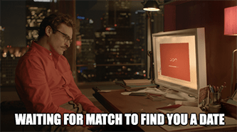 Her Online Dating Waiting for a Match Meme