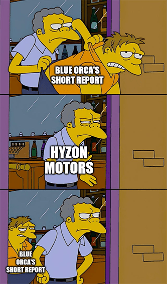 Simpsons Hyzon Motors Blue Orca Short Report Meme