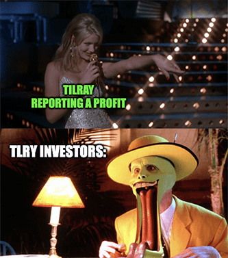 Tilray Positive Earnings The Mask Meme