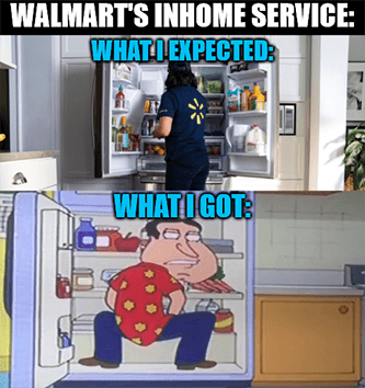 Walmart inhome deliver fridge meme