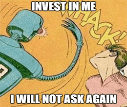 Robot Smack Invest In Me Meme