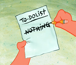 SpongeBob Nothing Checklist Mizrahi Meme