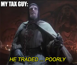He Traded Poorly Tax Indiana Jones Meme