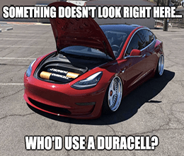 Tesla Duracell Car Batteries Meme