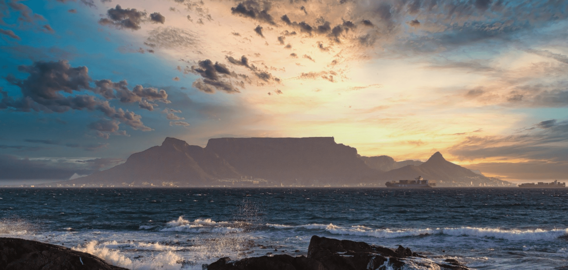 Table Mountain taken from Table View South Africa
