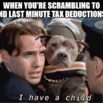 Tax deduction I have child dog Titanic meme
