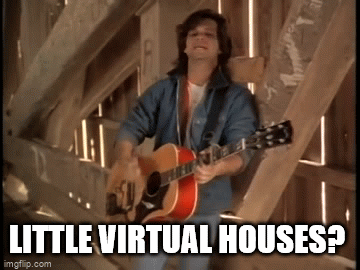Little virtual houses metaverse real estate gif