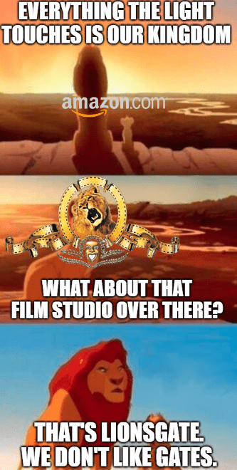 Amazon MGM Lions Gate Meme