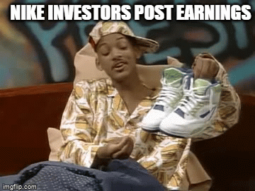  Nike Investors Post Earnings GIF