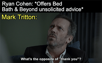 Bed bath beyond stock rise because of Mark Tritton