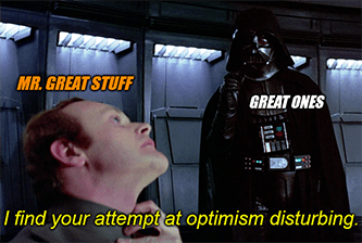 Inflation relaxing Great Stuff Optimism Meme