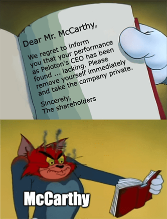 Peloton CEO price raising meme