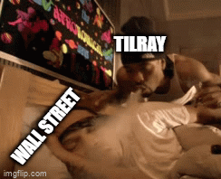 Tilray cannabis earnings Wall Street gif