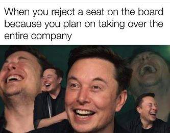 Elon Musk reject Twitter seat takeover meme