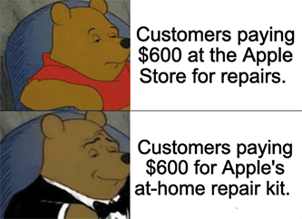 Apple Repair Kit $600 Meme