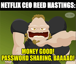Netflix CEO Metallica password sharing meme