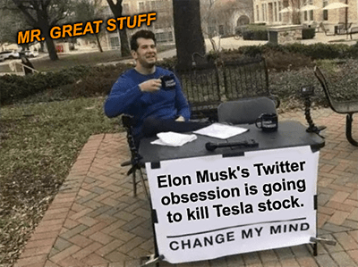 Elon Musk buy Twitter kill Tesla meme