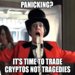 Panic at the crypto crash tragedies meme
