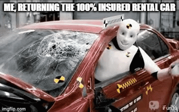 Me returning insured rental car Avis gif