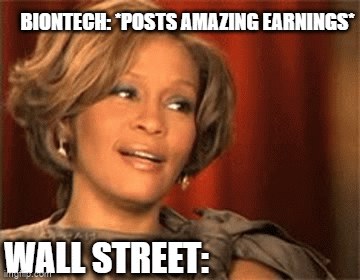 BioNtech amazing earnings Wall Street gif