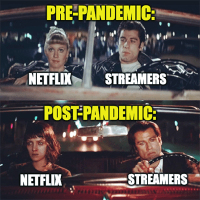 Netflix pre and post pandemic meme