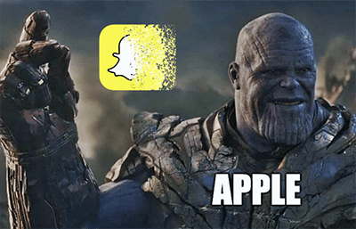 Snapchat Snap earnings fall Meme