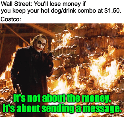 Costco Hot Dog Combo Meme
