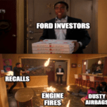 Ford recalls engine fires Mach EV meme