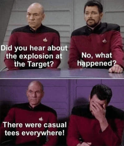 Target Casual Tees Explosion Pun Meme