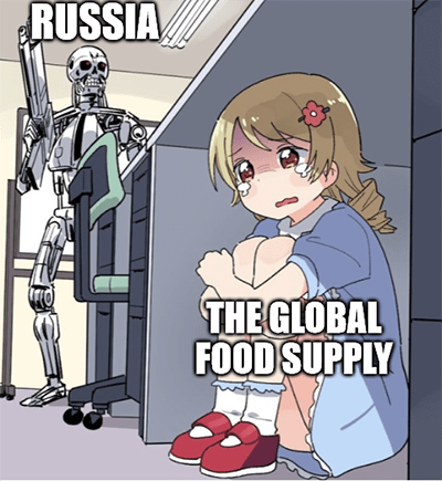 Russia terminator global food supply meme
