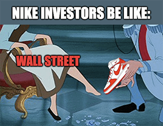 Nike investors fit Wall Street earnings meme