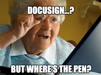 DocuSign Where's the Pen Old Lady Meme