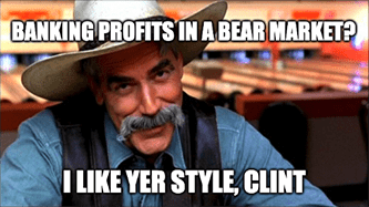 Clint Lee profits in a bear market meme