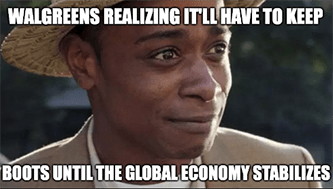 Walgreens hold on Boots Alliance meme