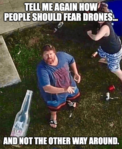 people fearing drone delivery Amazon meme