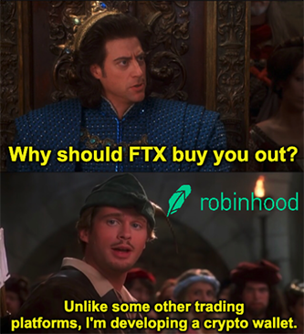 FTX buy Robinhood rumors crypto meme