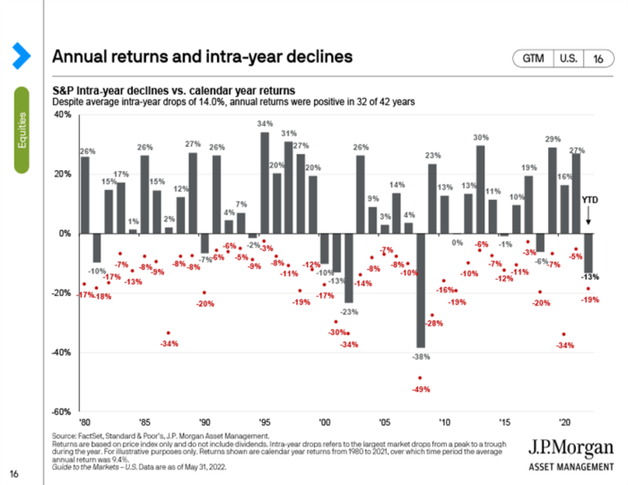 Annual returns and intra-year declines