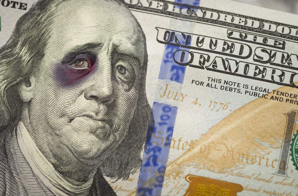 U.S. dollar taking beating