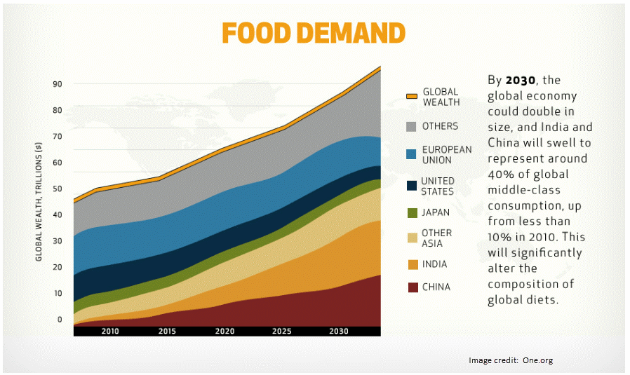food demand projection by 2030