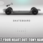 Canoo skateboard Walmart Tony Hawk meme