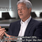 JPMorgan profits declined bank default reserve meme