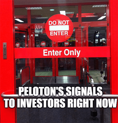 Peloton's mixed signals to investors meme