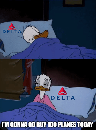 Delta buys 100 Boeing 737 MAX meme