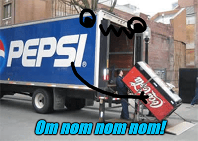 Pepsi truck om nom nom meme
