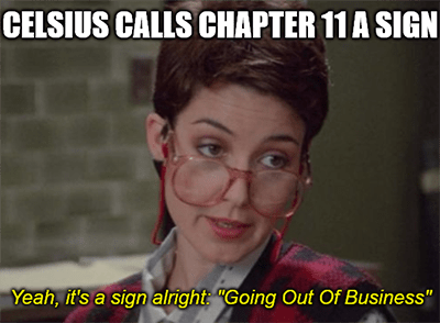 Celsius declares bankruptcy crypto meme