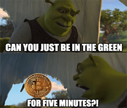 Shrek Green For 5 Minutes Crypto Meme