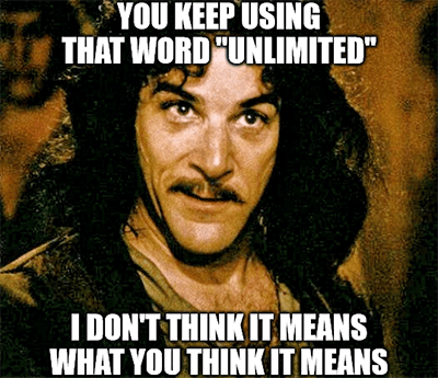 Verizon keep using word unlimited meme